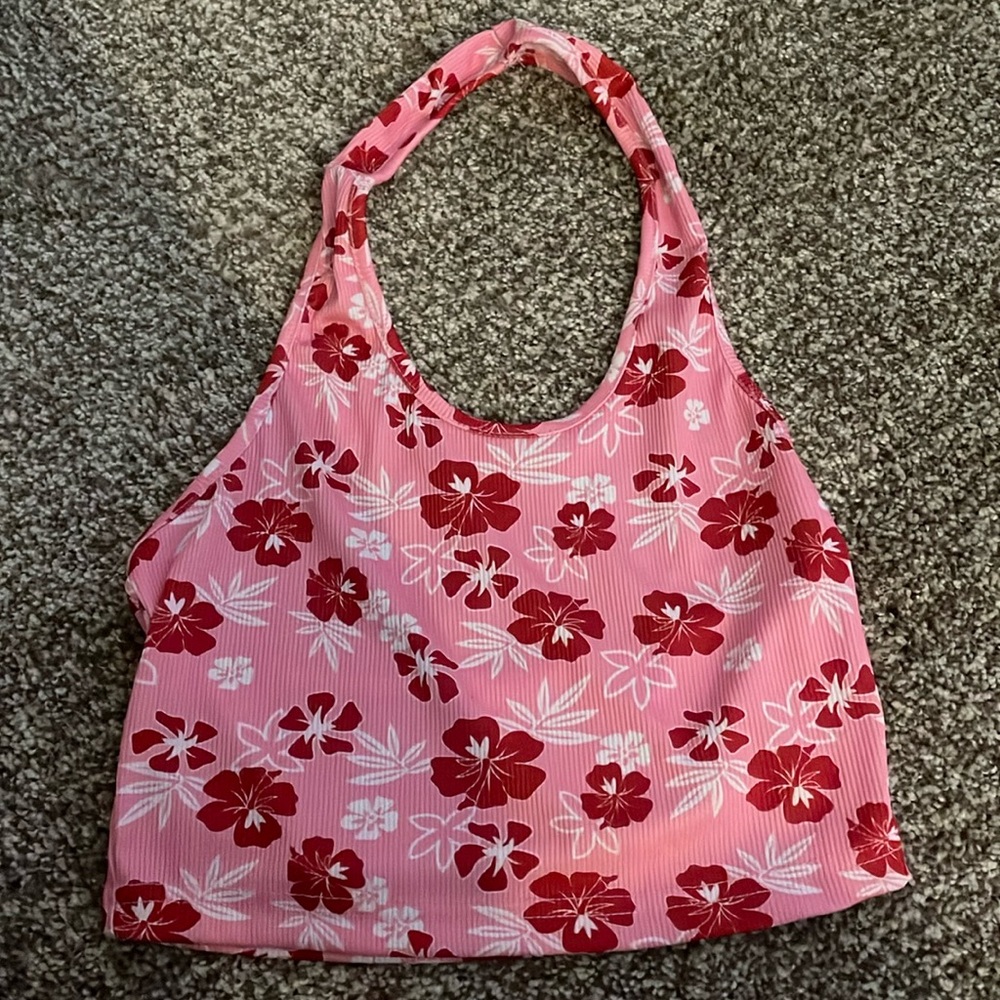 Hawaiian Cropped Halter Top (S)